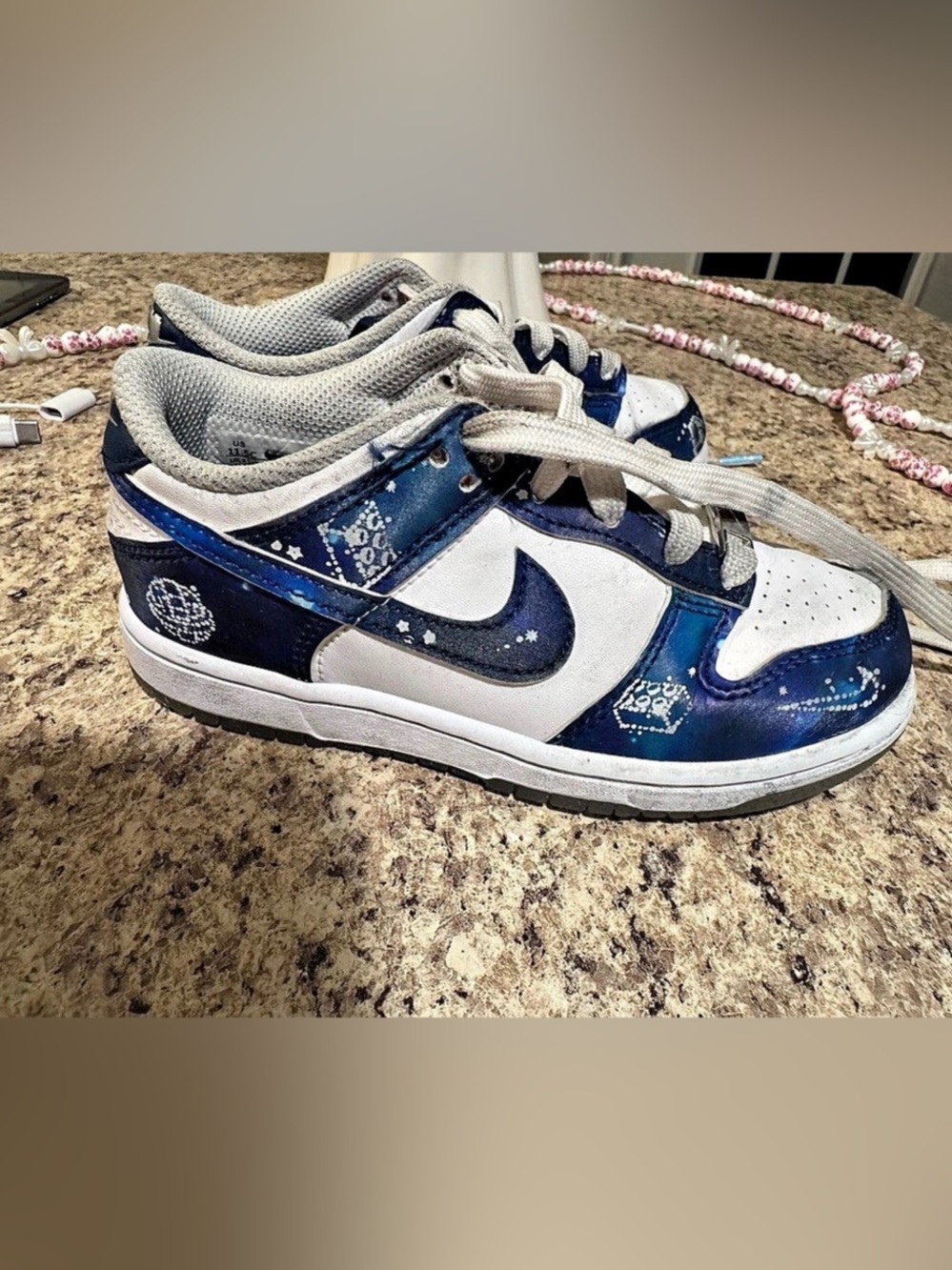 Nike Lego Dunk Low Blue & White US 11.5 kids